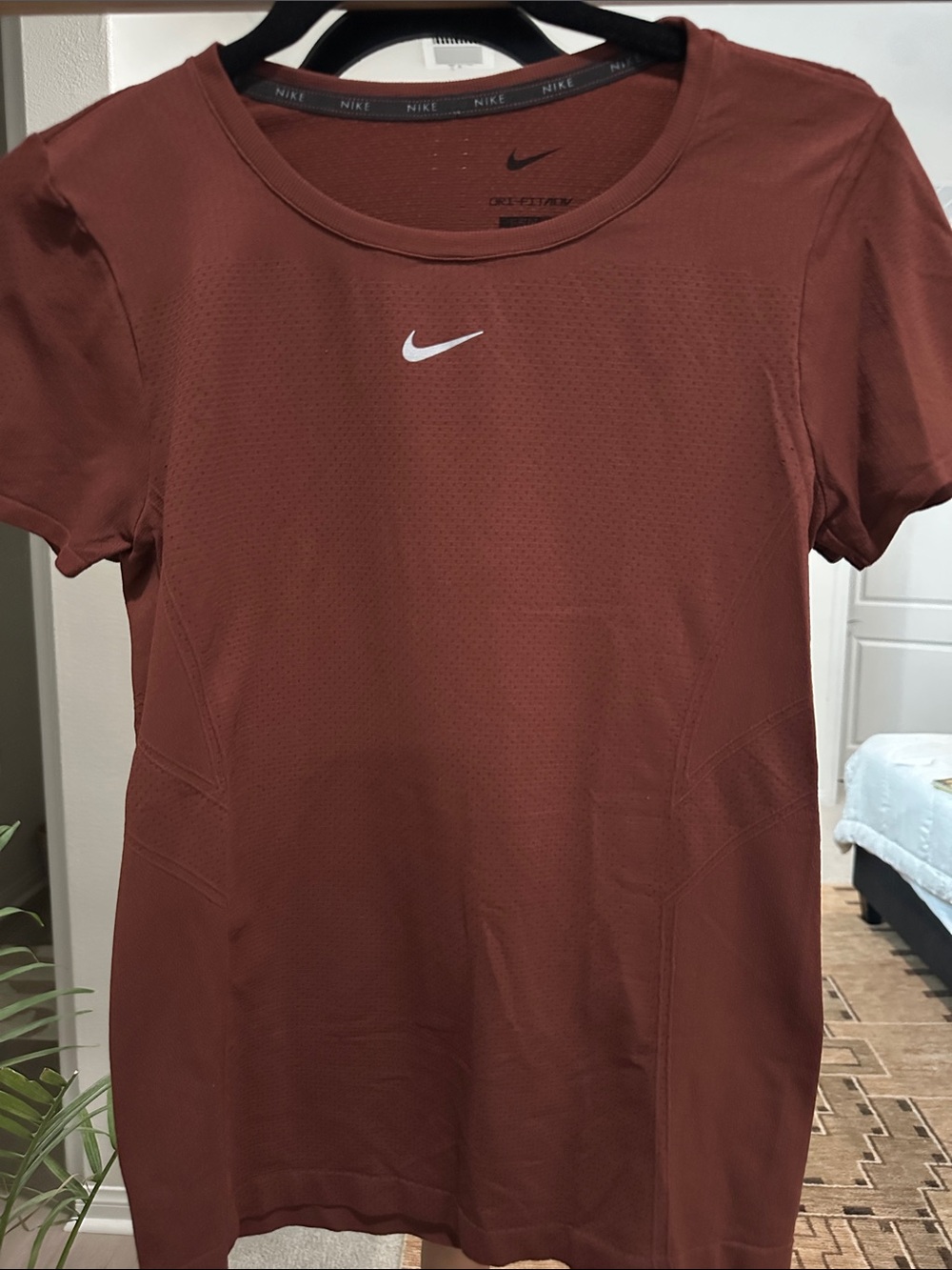 Nike Women’s Short Sleeve Dri-FIT Top — Rust Brown